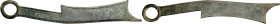 (t) CHINA. Zhou Dynasty. Warring States Period. State of Qi. Three Character Knife Money, ND (ca. 400-220 B.C.). Graded "Genuine" by Zhong Qian Ping J...