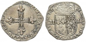 Louis XIII 1610-1643
1/4 Écu de Navarre, St.Palais, 1625 F, AG 9.45 g.
Ref : G. 29 (R)
Conservation : TTB