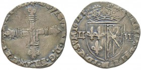 Louis XIII 1610-1643
1/4 Écu de Navarre, St.Palais, 1628 F, AG 9.22 g.
Ref : G. 29 (R2)
Conservation : TB-TTB. Rare