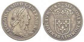 Louis XIII 1610-1643
1/12 Écu 2èm poinçon de Warin buste drapé et cuirassé, Paris, 1642 A, rose et étoile, AG 2.14 g.
Ref : G. 46 (R2)
Conservation : ...