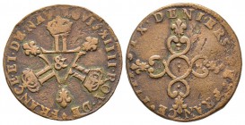Louis XIV 1643-1715 
Six deniers dits "dardenne", Aix-en-Provence , 170 &, Cuivre 5.11 g.
Ref : G. 85
Conservation : TB