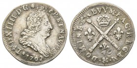 Louis XIV 1643-1715 
5 Sols aux insignes, rf, Aix, 1702 &, flan large, AG 1.45 g.
Ref : G. 108 
Conservation : TTB