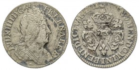 Louis XIV 1643-1715 
1/10 Écu de Béarn aux 3 couronnes, Pau, 1711, AG 2.92 g.
Ref : G. 125a (R3)
Conservation : TB-TTB. Très Rare