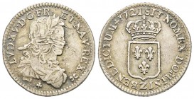 Louis XV 1715-1774
1/6 Écu de France, Grenoble, 1721 Z, AG 3.98 g.
Ref : G. 297 (R4)
Conservation : TTB. Rarissime