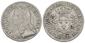 Louis XV 1715-1774
1/5 Écu aux branches d'olivier, Grenoble, 1726 Z, AG 5.77 g.
Ref : G. 298 (R2)
Conservation : TB. Rare