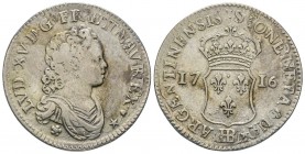 Louis XV 1715-1774
40 Sols de Strasbourg, 1716 BB, AG 12.10 g.
Ref : G. 309 (R3)
Conservation : TB/TTB. Très Rare