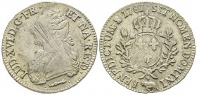 Louis XVI 1774-1792
Écu de Béarn aux branches d'olivier, Pau, 1781, AG 29.21 g.
Ref : G.356a 
Conservation : TB-TTB