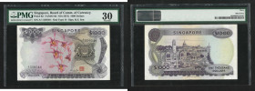 1945 Singapore Board of Commissioners of Currency “Orchid Series” 1000 Dollars, serial no.: A/1 559546. Seal type II. Signature of H.S. Sen. PMG Very ...