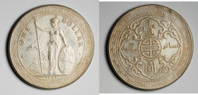 1911 British Trade Dollar. XF-AU.

1911年香港站洋壹圓銀幣。XF-AU。