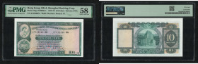 1972 (13 Mar) The Hong Kong and Shanghai Banking Corporation 10 Dollar (Ma H15), with printing shifted downward variety, serial no.: 512240RN. PMG Cho...