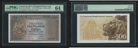 1973 (31 Oct) The Hong Kong and Shanghai Banking Corporation 500 dollars (KNB75a), serial no.: M496799. PMG Choice Uncirculated 64.

1973.10.31 香港上海...