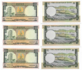ND (1970-1975) The Chartered Bank $10 in a group of 3 consecutive examples (Ma S14). Serial nos.: C4821844-C4821846. AUNC-UNC.

1970至1975年渣打銀行拾圓，三張連...