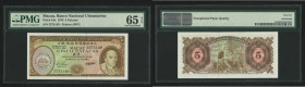 1976 Banco Nacional Ultramarino 5 Patacas, serial no.: 3575149. PMG Gem Uncirculated 65 EPQ

1976年大西洋國海外匯理銀行伍圓。PMG Gem Uncirculated 65 EPQ。...