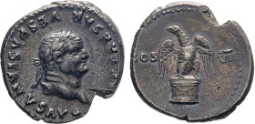 MONETE ROMANE IMPERIALI. VESPASIANO (69-79 d.C.) DENARIO
Ar. 3,05 gr. 19 mm. R. Bb50.
D: IMP. CAESAR VESPASIANVS AVG. Testa laureata di Vespasiano a...