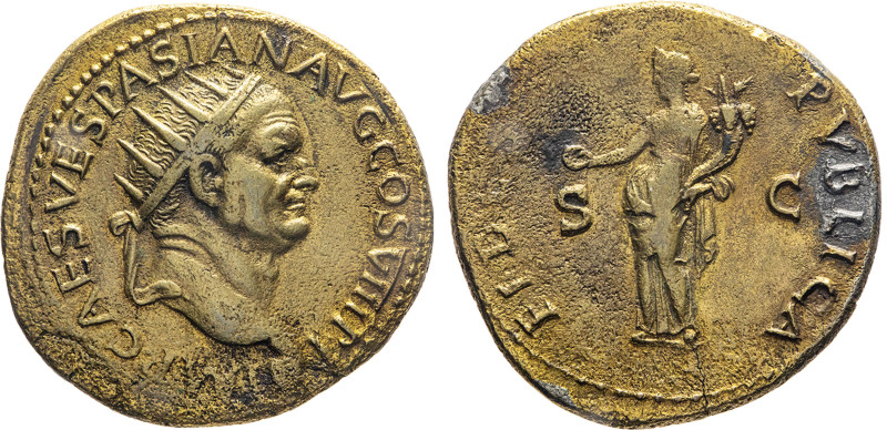 MONETE ROMANE IMPERIALI. VESPASIANO (69-79 d.C.) DUPONDIO
Ae. Zecca di Roma. 12...