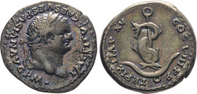 MONETE ROMANE IMPERIALI. TITO (79-81 d.C.) DENARIO Ar. Zecca di Roma. 3,22 gr. 19 mm. R. Spl51.
D: IMP. TITVS CAES. VESPASIAN. AVG. P. M. Testa laure...
