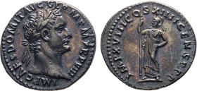 MONETE ROMANE IMPERIALI. DOMIZIANO (81-96 d.C.) DENARIO Ar. Zecca di Roma. 3,16 gr. 19 mm. R. Spl53.
D: IMP. CAES. DOMIT. AVG. GERM. P. M. TR. P. VII...