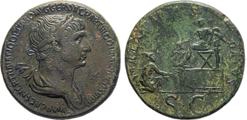 MONETE ROMANE IMPERIALI. TRAIANO (98-117 d.C.) SESTERZIO
Ae. 27,67 gr. 33 mm. R...