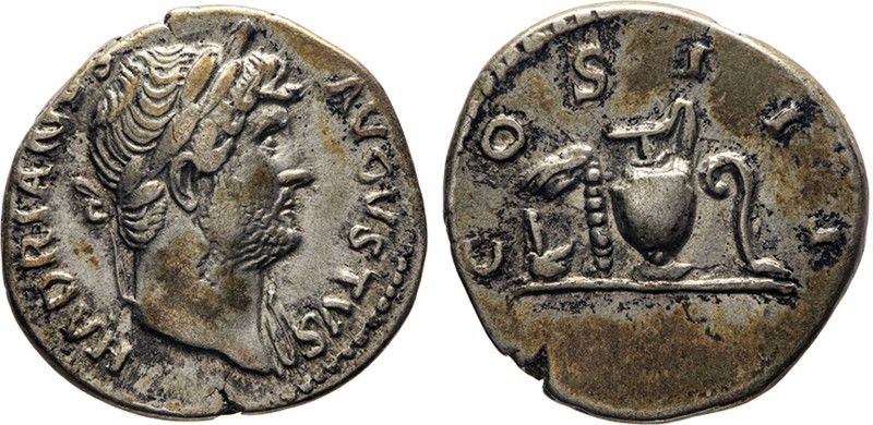 MONETE ROMANE IMPERIALI. ADRIANO (117-138 d.C.) DENARIO Ar. Zecca di Roma. 3,19 ...