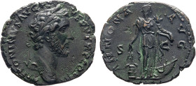 MONETE ROMANE IMPERIALI. ANTONINO PIO (138-161 d.C.) ASSE
Ae. Zecca di Roma. 6,88 gr. 27 mm. NC. Spl53.
D: ANTONINVS AVG. PIVS P. P. TR. P. COS. III...