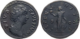 MONETE ROMANE IMPERIALI. FAUSTINA MAGGIORE (105-141 d.C.) SESTERZIO
Ae. Zecca di Roma. 23,84 gr. 32 mm. NC. Bb45.
D: DIVA FAVSTINA. Busto drappeggia...