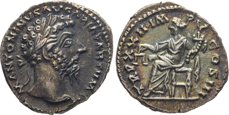 MONETE ROMANE IMPERIALI. MARCO AURELIO (161-180 d.C.) DENARIO
Ar. Zecca di Roma...