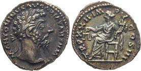 MONETE ROMANE IMPERIALI. MARCO AURELIO (161-180 d.C.) DENARIO
Ar. Zecca di Roma. 3,42 gr. 19 mm. R. Spl60.
D: M. ANTONINVS AVG. ARM. PARTH. MAX. Tes...