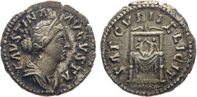 MONETE ROMANE IMPERIALI. FAUSTINA MINORE (175 d.C.) DENARIO
Ar. Zecca di Roma. 3,37 gr. 18 mm. R. Spl51.
D: FAVSTINA AVGVSTA. Busto drappeggiato di ...