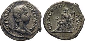 MONETE ROMANE IMPERIALI. SALLUSTIA ORBIANA ( - ) DENARIO
Ar. 3,00 gr. 19 mm. RR. Bb50.
D: SALL. BARBIA. ORBIANA AVG. Busto diademato di Orbiana a de...