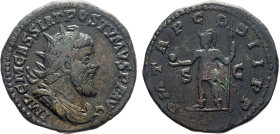 MONETE ROMANE IMPERIALI. POSTUMO (259-268 d.C.) SESTERZIO
Ae. Zecca di Lione. 22,13 gr. 32 mm. R. Bb48. Bellissima patina marrone. 
D: IMP. C. M. CA...