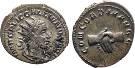 MONETE ROMANE IMPERIALI. GALLIENO (253-268 d.C.) ANTONINIANO
Ar. Zecca di Roma. 3,44 gr. 21 mm. C. Bb51.
D: IMP. C. P. LIC. GALLENVS AVG. Busto radi...