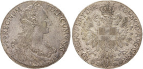 REGNO D'ITALIA. COLONIA ERITREA. VITTORIO EMANUELE III. TALLERO ITALIANO 1918
Argento, 28,09 gr. 40 mm. NC. Spl53 
D: REGNUM ITALICUM 1918. Busto mu...
