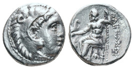 KINGS OF MACEDON. Alexander III ‘the Great’. 336-323 BC. AR Drachm.

Obv: Head of Herakles right. wearing lion's skin headdress.
Rev. AΛΕΞANΔΡΟΥ. Z...