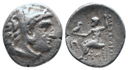 KINGS OF MACEDON. Alexander III 'the Great' (336-323 BC). Drachm.

Obv: Head of Herakles right, wearing lion skin.
Rev: AΛEΞANΔPOY.
Zeus seated le...