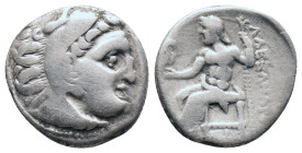KINGS OF MACEDON. Alexander III 'the Great' (336-323 BC). Drachm.

Obv: Head of Herakles right, wearing lion skin.
Rev: AΛEΞANΔPOY.
Zeus seated le...