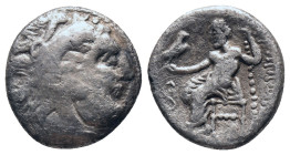 KINGS OF MACEDON. Alexander III 'the Great' (336-323 BC). Drachm.

Obv: Head of Herakles right, wearing lion skin.
Rev: AΛEΞANΔPOY.
Zeus seated le...