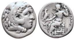 KINGS OF MACEDON. Alexander III 'the Great' (336-323 BC). Drachm.

Obv: Head of Herakles right, wearing lion skin.
Rev: AΛEΞANΔPOY.
Zeus seated le...