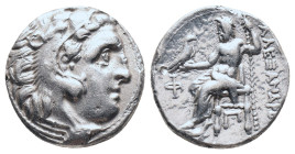 KINGS OF MACEDON. Alexander III 'the Great' (336-323 BC). Drachm. Sardes

Obv: Head of Herakles right, wearing lion skin.
Rev: AΛEΞANΔPOY.
Zeus se...