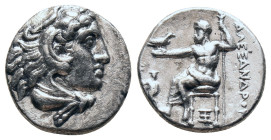 KINGDOM OF MACEDON. Alexander III 'the Great'.
Silver Drachm. circa 325-323 BC. Abydos. Struck under Kalas or Demarchos.

Obv: head of Herakles rig...