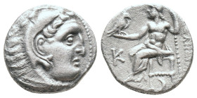 KINGDOM OF MACEDON. Alexander III ‘the Great’. 336-323 BC. AR Drachm. 310-301 BC.

Obv: Head of Herakles right. wearing lion's skin headdress.
Rev:...