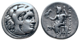 KINGS OF MACEDON. Alexander III ‘the Great’ (336-323 BC).Kolophon
AR Drachm

Obv: Head of Herakles right. wearing lion skin.
Rev: AΛEΞANΔPOY. Zeus...