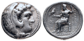 KINGS OF MACEDON. Alexander the Great. (336-323 BC). AR
Tetradrachm. Amphipolis.

Obv: Herakles head r. clad in lion's skin.
Rev. Zeus enthroned l...