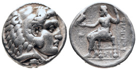 KINGS OF MACEDON. Philip III Arrhidaios. 323-317 BC. Tetradrachm. Babylon. struck under Archon. Dokimos or Seleukos I. 323-317.

Obv: Head of Herakl...