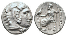 KINGS OF MACEDON. Alexander III 'the Great'. 336-323 BC. AR Drachm . Abydos mint. Struck under Kalas or Demarchos.

Obv: Head of Herakles right. wea...