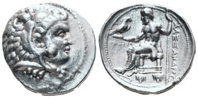 KINGS OF MACEDON. Alexander III ‘the Great’. 336-323 BC. AR Tetradrachm. 310-301 BC.

Obv: Head of Herakles right. wearing lion's skin headdress.
R...