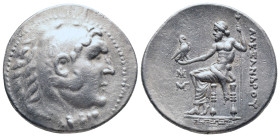 KINGS OF MACEDON. Alexander III ‘the Great’. 336-323 BC. AR Tetradrachm. 310-301 BC.

Obv: Head of Herakles right. wearing lion's skin headdress.
R...