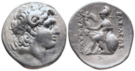 KINGS OF THRACE (Macedonian). Lysimachos (305-281 BC). Tetradrachm. Lampsakos.

Obv: Diademed head of the deified Alexander right, wearing horn of A...