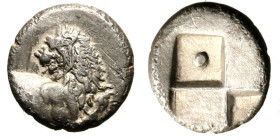 CHERSONESO (480-350 a.C.) Emidracma (g. ) Protome di leone retrospiciente a sn. R/ Quadrato incuso in diagonale. SNG Cop. 835 AR +BB