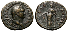 TITO (79-81) Asse (g. 10,73). Testa laur. a ds. R/ PAX stante a sn. RIC 609; C. 150 AE RARO BB