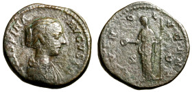 CRISPINA (moglie di Commodo) Asse (g. 14,5). Busto diad. a ds. R/ IVNO LVCINA stante. C. 24; RIC 680 AE BB